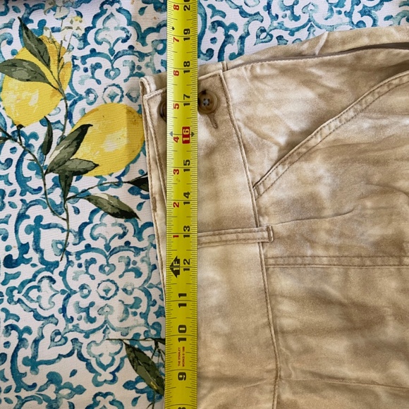 🎀 NWT Anthro Pants Cropped Pockets Tie Dye Neutral Casual - Picture 7 of 7